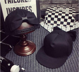 2017 Summer Style Caps Baseball Caps casquette Adjustable Hip Hop Solid Bow Girl Cap Snapback Hip Hop Cap
