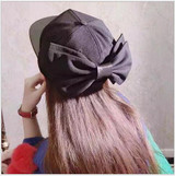 2017 Summer Style Caps Baseball Caps casquette Adjustable Hip Hop Solid Bow Girl Cap Snapback Hip Hop Cap