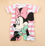 2017 Summer Style Baby Rompers Baby Girls Clothes Cotton Cute Mickey Minnie Romper Newborn Jumpsuits Ropa Bebes Baby Boy Clothes
