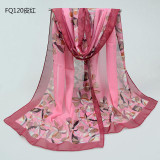 2017 Summer silk scarf women brand hijab scarf Fashion Chiffon Scarves Printing georgette female silk Scarves 160*50cm