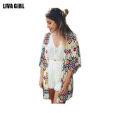 2017 summer shirt style new tops women blouses printed shirts casual camisas femininas blusas vintage kimono cardigan