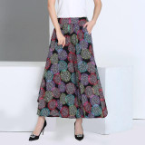 2017 summer runway casual harem flare high waist loose floral Wide leg pants women clothing print Vintage trousers plus size