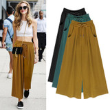 2017 Summer Plus Size M-4XL 5XL 6XL Women Casual Loose Harem Pants Wide Leg Palazzo Culottes Stretch Trouser Female Clothing