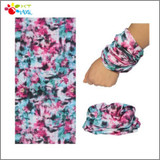2017 Summer Out door Flower Bandana Novelty 25*48cm Seamless Magic Sunscreen Ride Multifunctional Bandana Muffler Unisex Scarves