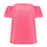 2017 Summer Off Shoulder Sexy Ruffle Tops Ladies Mesh Blouse Femme Short Sleeve Women Chiffon Office Shirts Female Blusas Tunic