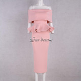 2017 Summer new women dress short sleeve slash neck dress ruffles sexy bodycon celebrity party white black pink dresses vestidos