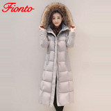 2017 Winter Down Coat Women Natural Fox Raccoon Fur Collar Hooded Jacket Female 90% Duck Down Coat Warm Thick Outwear A909