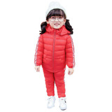2017 Winter Children's Clothing Set Kids Ski Suit Overalls Baby Girls Boys Down Coat Warm Snowsuits Jackets+Pants 2pcs/set 2-8T