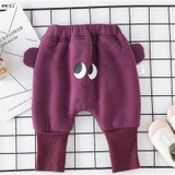 2017 Winter Baby Pants Unisex Girls Boys Trouser Thicken Velvet Warm Newborn Toddler Leggings Cartoon Cotton Infant Harem Pants