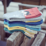 2017 Winter Autumn Women In Tube Sock Japanese Style Cat Cotton Socks 5 Colors Novelty Socks