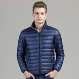 2017 Winter Autumn Duck down jacket mens slim fit long sleeve coats jackets 90% Down Content thin ultra light down jacket