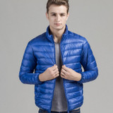 2017 Winter Autumn Duck down jacket mens slim fit long sleeve coats jackets 90% Down Content thin ultra light down jacket
