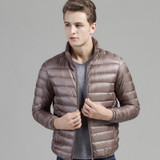 2017 Winter Autumn Duck down jacket mens slim fit long sleeve coats jackets 90% Down Content thin ultra light down jacket