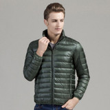 2017 Winter Autumn Duck down jacket mens slim fit long sleeve coats jackets 90% Down Content thin ultra light down jacket