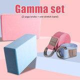 Stretching Strap/Belt 3.2m  And Yoga Blocks Combo Pink