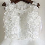 2017 White Floral Appliques Ball Gown Mini Cocktail Dresses Ruffle Short Prom Dress 2017 Formal Party Gowns Robe De Soiree GF109
