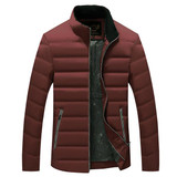2017 White Duck Down Men's Winter Jacket Lightweight Casual Duck Down Jacket Snow Warm Stand Collar Brand Coat Parkas M610