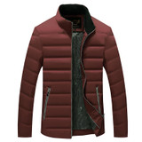 2017 White Duck Down Men's Winter Jacket Lightweight Casual Duck Down Jacket Snow Warm Stand Collar Brand Coat Parkas M610