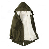 2017 Warm Winter Womens Oversized Parka Casual Outwear Military Hooded Thicken Fleece Coat Women's Winter Long Jackets Coats 5XL