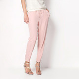 2016 New Autumn Casual Harem Pants Fashion Drawstring Women Long Elastic Waist Chiffon Pants Plus Size Ladies Women Trousers