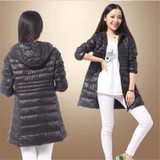 2016 new arrivel winter 90% white duck extra long down jacket women's Ultra light weight brand down coat female outerwear S-6XL