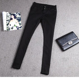 2016 new arrivals White high waist women jeans female trousers Korean slim pencil pants stretch pants Denim Pants Trousers