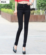 2016 new arrivals White high waist women jeans female trousers Korean slim pencil pants stretch pants Denim Pants Trousers