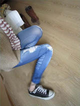 2016 New Arrival Women Skinny Slim Faux Denim Look Jeans Jeggings Stretchy Pants  Newest