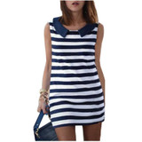 2016 New Arrival Summer Women Dress Stripe Sleeveless Dress Fashion Women Striped Pencil Dress vestidos femininos