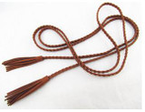2016 New Arrival Korean All-match Waist Rope Trend Matte Leather Tassel Ceinture Thin Belts For Women Wholesale