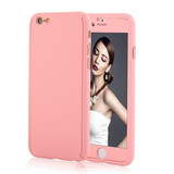 2016 New Arrival Hybrid 360 Case Hard Ultra thin Capa Cover For fundas iPhone SE 5 5s 6 6S 6s Plus Phone Case + Tempered Glass