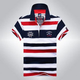 2016 New Arrival Famous Brand Clothing Tace & Shark Polo Shirt Men Stripe Fashion Shark Logo Polos  903