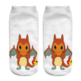 2016 New Arrival  Harajuku Pokemon Sock 3D Printed Cartoon Women's Socks Pikachu Novelty Low Cut Ankle Cute Socks Meias