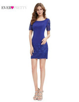 Ever Pretty 2017 Clearance Style Cocktail Dresses Elegant Ladies Simple Short Sleeve Dress Cocktail Dress XXBS87350PAA