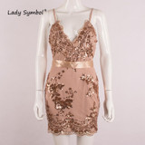 Evening Party Elegant Sequin Women Dress Sexy V Neck Green Short Bodycon Dress Short Beach Women Summer Dress 2016 Mesh Vestidos