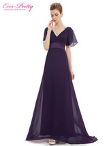 Evening Dresses Ever Pretty EP09890 Glamorous Black V-Neck  Short Sleeve Dresses Evening Special Occasion Dresses