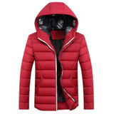 ENWAYEL Autumn Winter Hooded Casual Wadde Parka Men Jacket Coat Outerwear Fashion Hood Padded Quilted Warm Male Jackets DQ6679