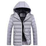 ENWAYEL Autumn Winter Hooded Casual Wadde Parka Men Jacket Coat Outerwear Fashion Hood Padded Quilted Warm Male Jackets DQ6679