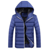 ENWAYEL Autumn Winter Hooded Casual Wadde Parka Men Jacket Coat Outerwear Fashion Hood Padded Quilted Warm Male Jackets DQ6679