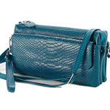Envelope Evening Clutch Bags White Crocodile Pattern Genuine Leather Women Shoulder Bags Crossbody Purses and Handbag Lady