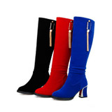 ENMAYLA New Warm Winter Boots Women Shoes Fashion Sexy High-heeled Boots Platform Black Red Big Size 34-43 Women Long Boots