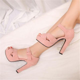 ENMAYER New Ankle Strap Summer Shoes Woman High-heeled Sandals Fashion Women Sandals Wedding Girls Pumps Sandals Big Size 34-43