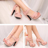 ENMAYER New Ankle Strap Summer Shoes Woman High-heeled Sandals Fashion Women Sandals Wedding Girls Pumps Sandals Big Size 34-43