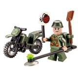ENLIGHTEN City Series Military Demining Motorcycle Building Blocks Sets Bricks Model Kids Toys Compatible Legoe