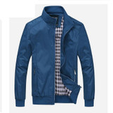 Grandwish Plus Size 6XL Men's Jacket Male Overcoat Casual Solid Jacket Slim Fit Stand Collar Zipper Men Jackets Coat,DA014
