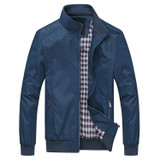 Grandwish Plus Size 6XL Men's Jacket Male Overcoat Casual Solid Jacket Slim Fit Stand Collar Zipper Men Jackets Coat,DA014
