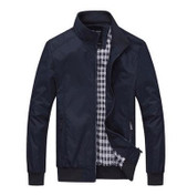 Grandwish Plus Size 6XL Men's Jacket Male Overcoat Casual Solid Jacket Slim Fit Stand Collar Zipper Men Jackets Coat,DA014