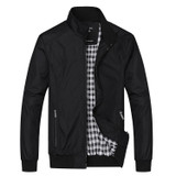 Grandwish Plus Size 6XL Men's Jacket Male Overcoat Casual Solid Jacket Slim Fit Stand Collar Zipper Men Jackets Coat,DA014