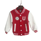 Grandwish Boys Baseball Coats Girls PU Leather Jacket Kids Sports Outerwear Autumn Coat Children Casual Clothes 24M-14T, SC605
