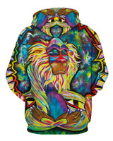 Graffiti Rasta Monkey Elder Meditation Rafiki Hoodie Men women 3d Sweatshirts Wizard Clown Oil Orangutan Printing Hooded hoodies